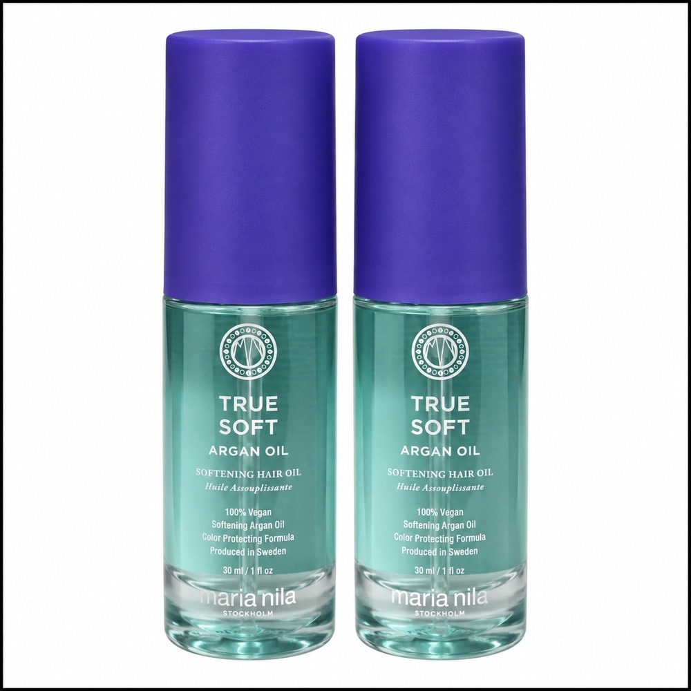 Maria Nila True Soft Argan Oil Softening Hair Oil 30ml 1oz Set of 2 Vegan